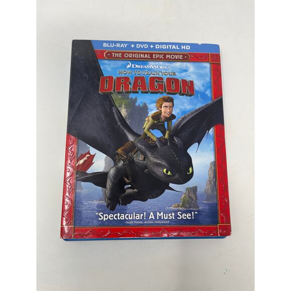 How To Train Your Dragon 1 (Blu-Ray, DVD & Digital HD) Excellent - Picture 1 of 4
